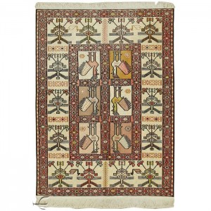 Silk Soumak Kilim- 2.4'X3.3'/0.7X1 Mt.