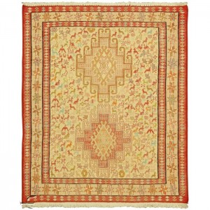 Silk Soumak Kilim- 2.5'X3.1'/0.8X1 Mt.