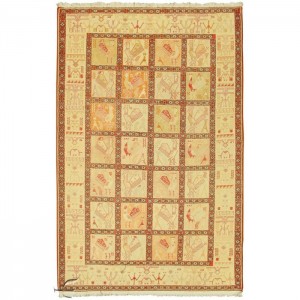 Silk Soumak Kilim- 4'X6.2'/1.2X1.9 Mt.