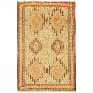 Silk Soumak Kilim- 4'X6.3'/1.2X1.9 Mt.