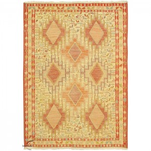 Silk Soumak Kilim- 3.4'X5'/1X1.5 Mt.