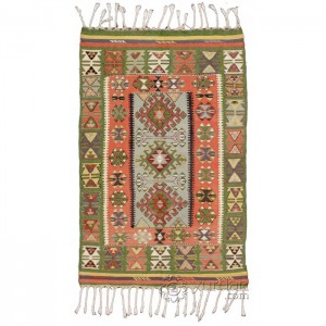 Turkish Kilim Afyon- 3.9'X5.6'/1.2X1.7 Mt.