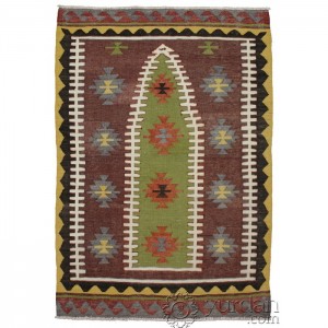 Turkish Kilim Konya- 3'X4.3'/0.9X1.3 Mt.