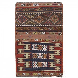 Turkish Kilim-Malatya- 2.5'X3.8'/0.8X1.2 Mt.