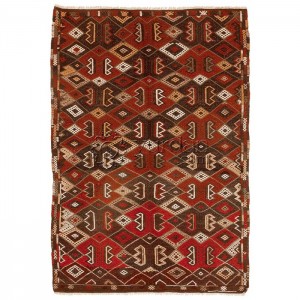 Turkish Kilim Jijim- 3.8'X5.4'/1.2X1.7 Mt.