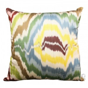 Silk Ikat Pillow Cover