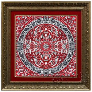 Iznik Tile Panel with Frame