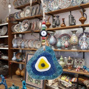 Turkish Evil Eye - Glass Wall Hanging