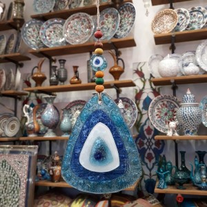 Turkish Evil Eye - Glass Wall Hanging