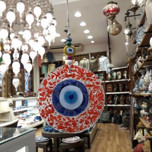 Turkish Evil Eye - Glass Wall Hanging