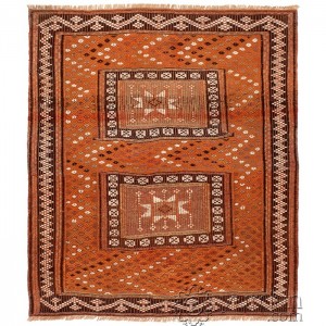 Turkish Kilim Jijim- 3.5'X3.9'/1.1X1.2 Mt.