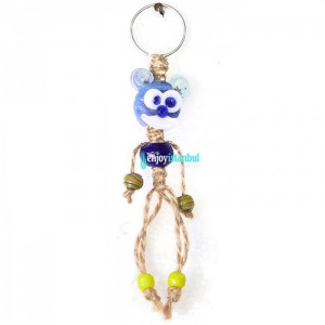 Turkish Evil Eye - Monkey Keychain