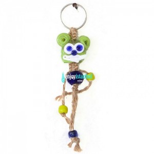 Turkish Evil Eye - Monkey Keychain