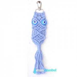 Turkish Evil Eye - Macrame Keychain