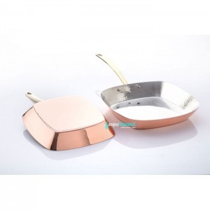 23 Cm / 9.1 inches Copper Square Frying Pan