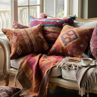 Unlock the Beauty of Your Space with Handwoven Kilim Pillows: A Perfect Blend of Artistry and Comfort