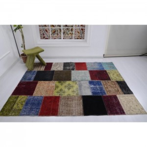 Patchwork Vintage Rug - 6'X7.9'/1.8X2.4 Mt.