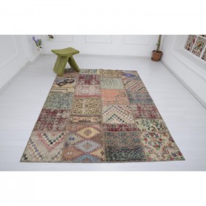 Vintage Patchwork  Rug - 5.8'X7.9'/1.8X2.4 Mt.