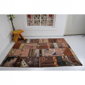 Vintage Patchwork  Rug - 5.7'X7.9'/1.8X2.4 Mt.