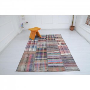 Vintage Patchwork  Rug - 5.4'X7.7'/1.6X2.3 Mt.