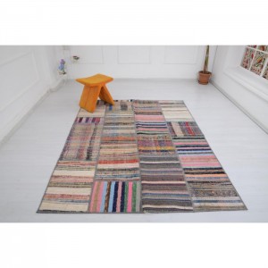 Vintage Patchwork  Rug - 5.9'X7.7'/1.8X2.4 Mt.