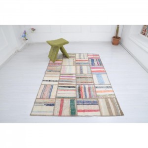 Vintage Patchwork  Rug - 4.5'X6.8'/1.4X2.1 Mt.