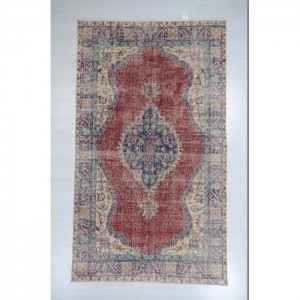 Vintage Turkish Hand-knotted Area Rug - 4.5'X7.7'/1.4X2.4 Mt.