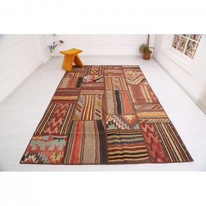 Vintage Patchwork  Rug - 6.4'X9.8'/2X3 Mt.