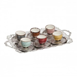 Luxury Silver Color Coffee Set