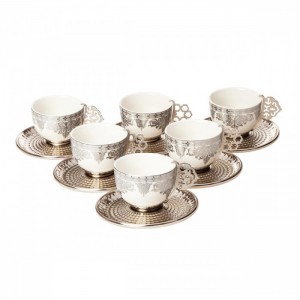 Luxury Silver Color Coffee Set