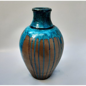 Iznik Design Ceramic Vase -Handmade Terracotta Pot- Turkish Home Decoration - Floor Vase -12''/30 cm Height