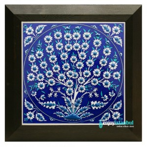 Iznik Ceramic Tile with Frame