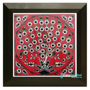 Iznik Ceramic Tile with Frame