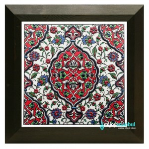 Iznik Ceramic Tile with Frame