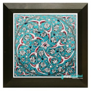 Iznik Ceramic Tile with Frame