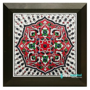 Iznik Ceramic Tile with Frame