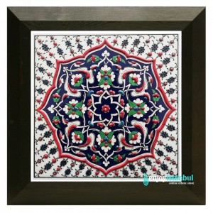 Iznik Ceramic Tile with Frame