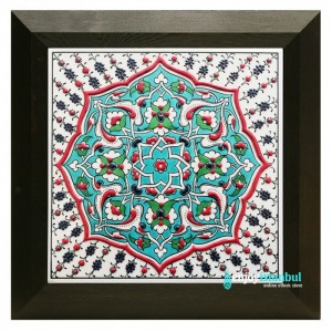 Iznik Ceramic Tile with Frame