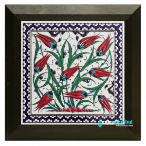 Iznik Ceramic Tile with Frame