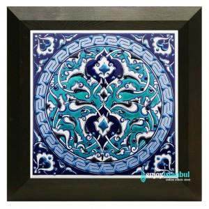 Iznik Ceramic Tile with Frame