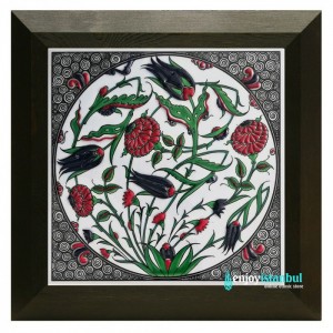 Iznik Ceramic Tile with Frame