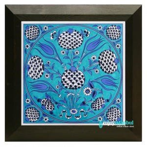 Iznik Ceramic Tile with Frame