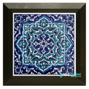 Iznik Ceramic Tile with Frame