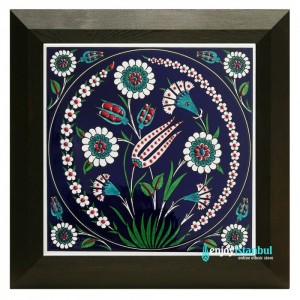 Iznik Ceramic Tile with Frame