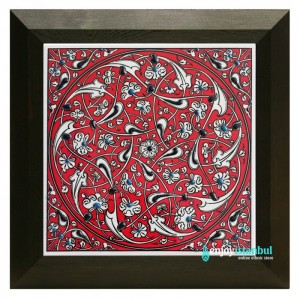 Iznik Ceramic Tile with Frame