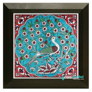 Iznik Ceramic Tile with Frame