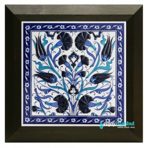 Iznik Ceramic Tile with Frame