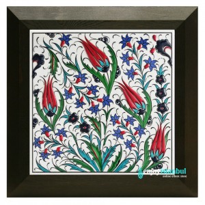 Iznik Ceramic Tile with Frame