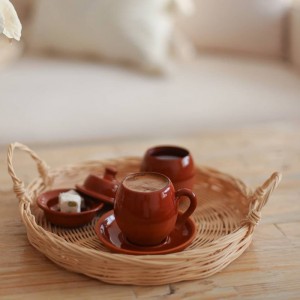 Handmade Coffee Set - 1 Cup, 1 Water Cup and 1 Delight Bowl