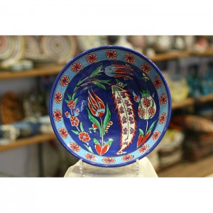 8''Turkish Iznik Design outlet Ceramic Bowl-Classical Iznik-Hand Painted Turkish Pottery-Decorative Ceramic Bowl - 8''/20 cm-Hand Painted-Food Safe